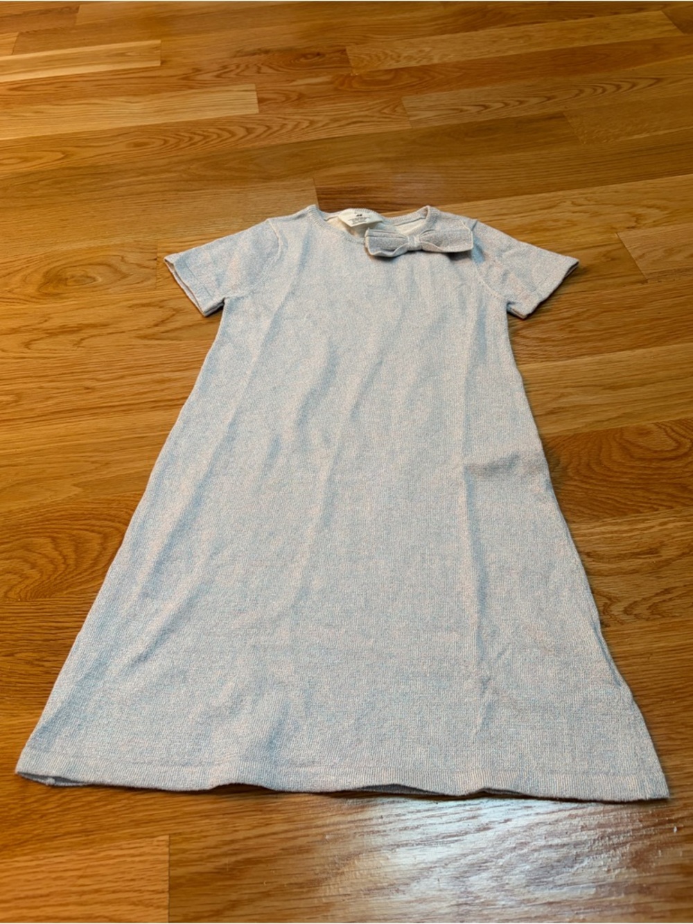 H&M Light Blue Bow-Accent Kids Dress